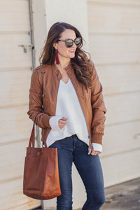 How To Style A Beige Leather Jacket