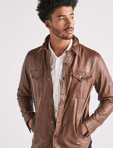 Men: Learn How To Use a Brown Leather Shirt