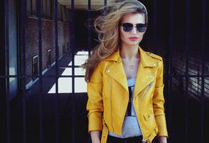 Be Bold And Rock Your Yelllow Leather Jacket With Style!