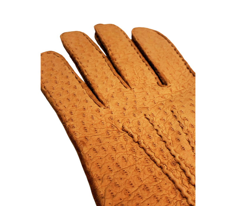 Anika (Vertical Pores) - Peccary leather gloves - women