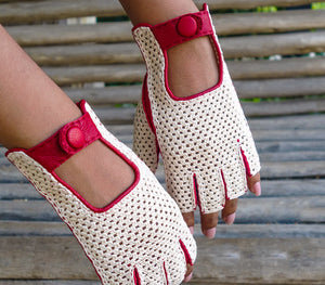 Danai - Goatskin leather gloves - women
