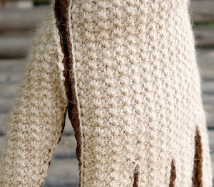 detail knitwear crochet baby alpaca peccary gloves nuria