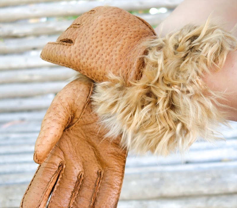 talula cork peccary gloves alpaca suri