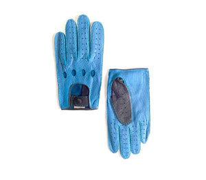peccary leather gloves cobalt jaime