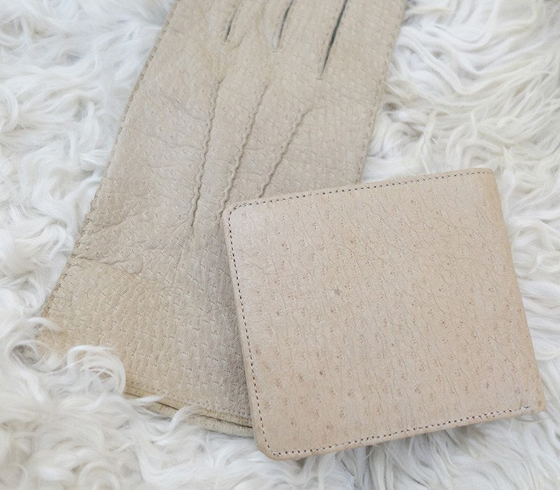 glove wallet beige peccary