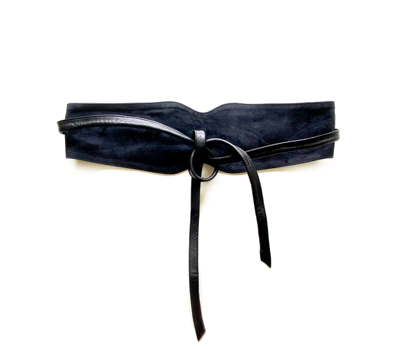 Cyrilla Goatskin Suede Leather Belt