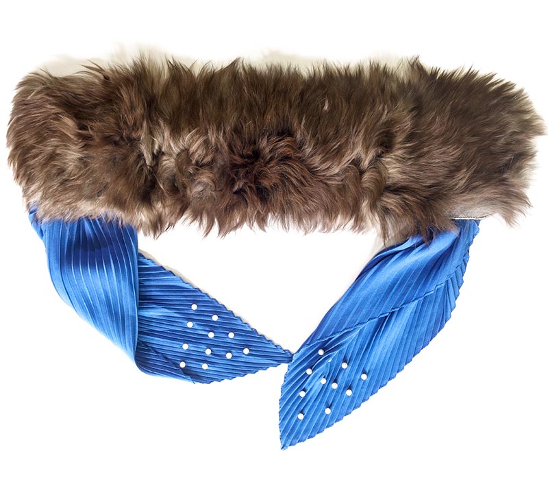 Cleo Fur and Leather Scarf