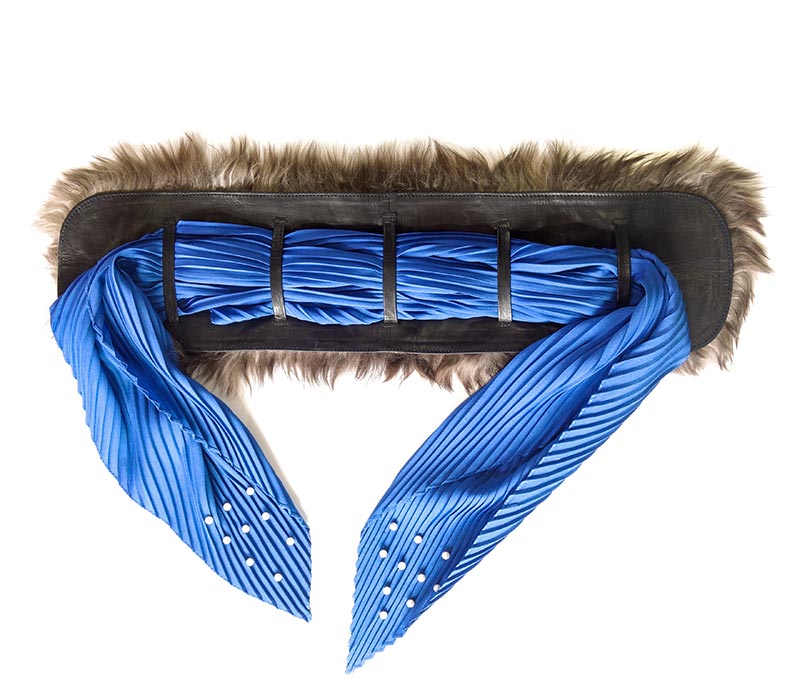 Cleo Fur and Leather Scarf